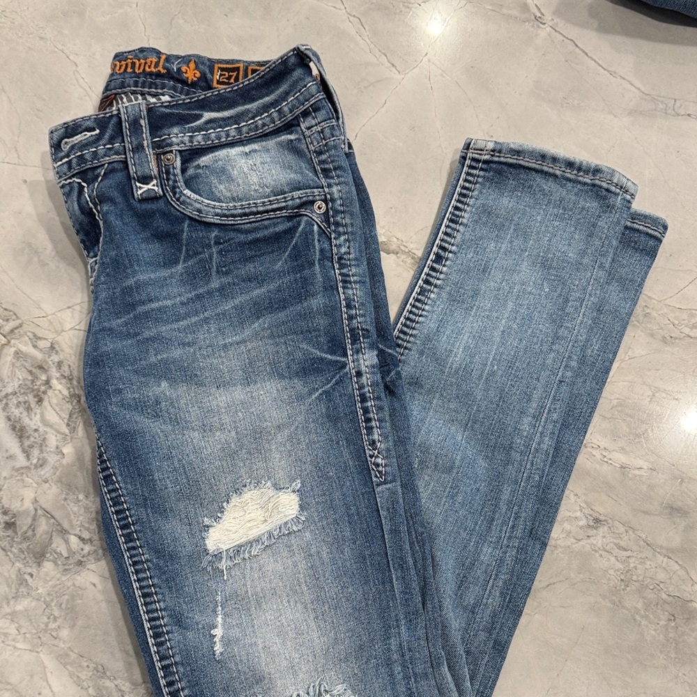Rock Revival women’s  Faded Blue Skinny Jean 27